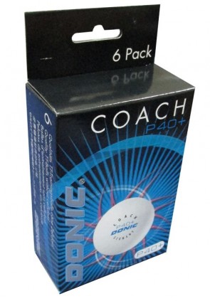 Donic Coach 1* пластик (P40+) 6 шт. белые