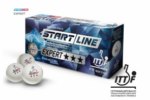 Start-line Expert 3* пластик (40+) 10 шт. белые