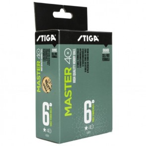 Stiga Master 1* пластик (40+) 6 шт. оранжевые