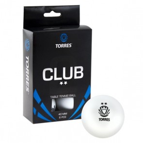 Torres Club 2* пластик (40+) 6 шт. белые