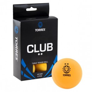 Torres Club 2* пластик (40+) 6 шт. оранжевые