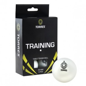 Torres Training 1* пластик (40+) 6 шт. белые