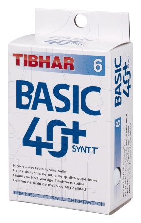 Tibhar Basic, 40+ SYNTT, бел. 6 шт.