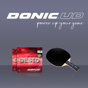 Donic PERSSON POWERPLAY concave with DESTO F3 rubbers