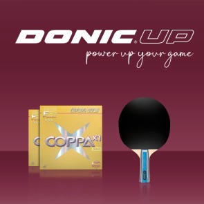 Donic RELEVANT concave with COPPA X1 GOLD rubbers