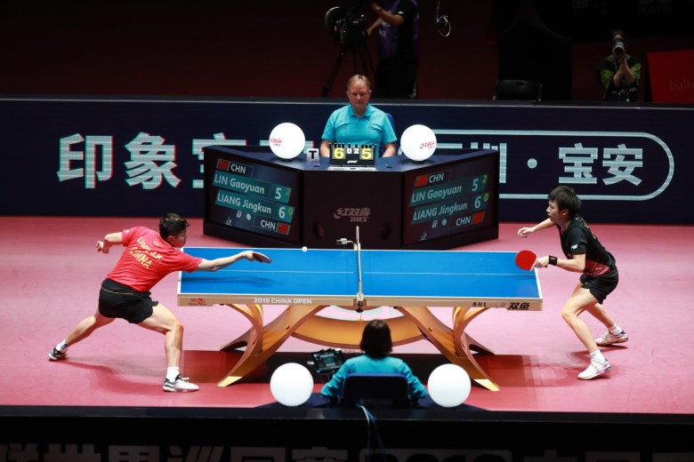 Судейский столик - made in China Open 2019 - настольный теннис фото