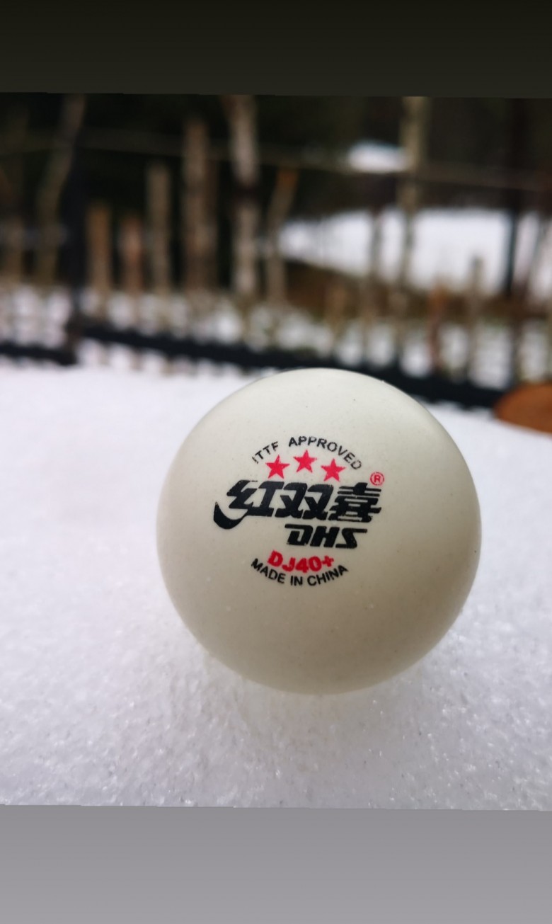 Круглый на снегу - настольный теннис фото