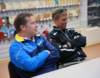Ян Уве Вальднер и Йорген Перссон в гостях у ВастаСпорт, 2014 год.