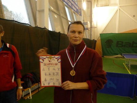 Вербовская Вера - 1 место в категории 46-55 лет  - настольный теннис фото
