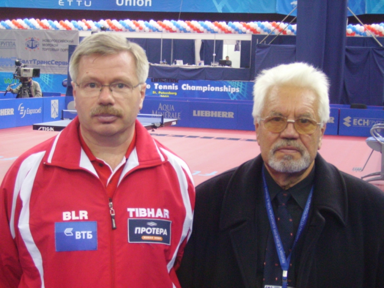 Отец и тренер (Самсонов-старший и Петкевич) - настольный теннис фото