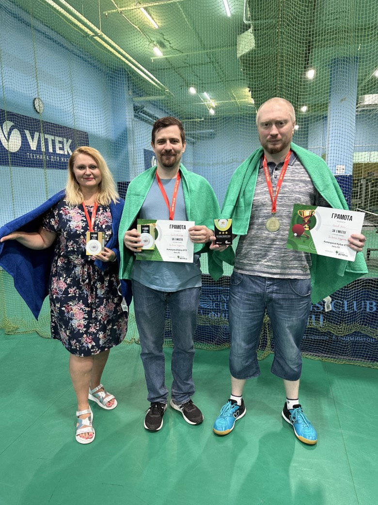 Команда Три весёлых бандуриста - победители Кубка RTTF - настольный теннис фото