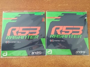 новые накладки andro rasanter r53