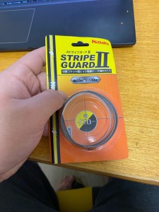 [продано] Лента торцевая Nittaku Stripe Guard 2 0.5m x 12mm YELLOW