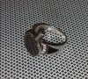 [продано] Перстень- ракетка серебряный с фианитами 