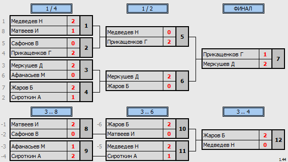 результаты турнира Чемп. Москвы (люб.) 2016 1998-19