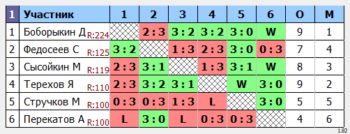 результаты турнира МАКС-250