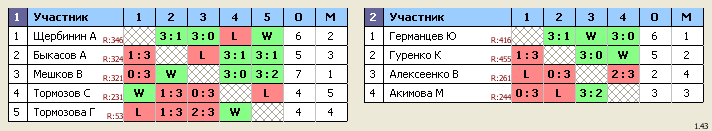 результаты турнира Королев, стадион 