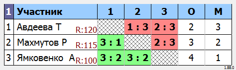 результаты турнира МАКС-135 