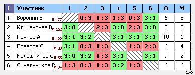 результаты турнира Мытищи