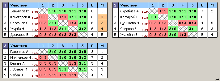 результаты турнира Свиблово