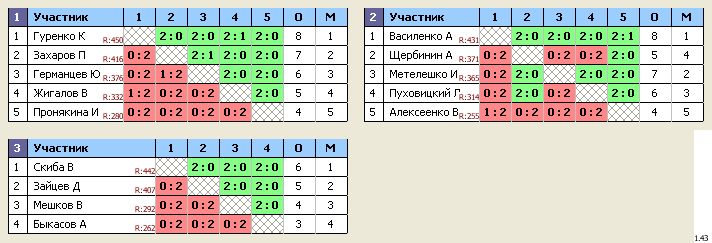 результаты турнира Королев, стадион 