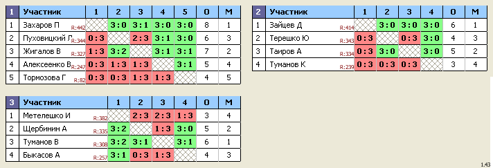 результаты турнира Королев, стадион 