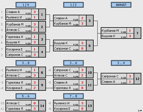 результаты турнира Макс-170