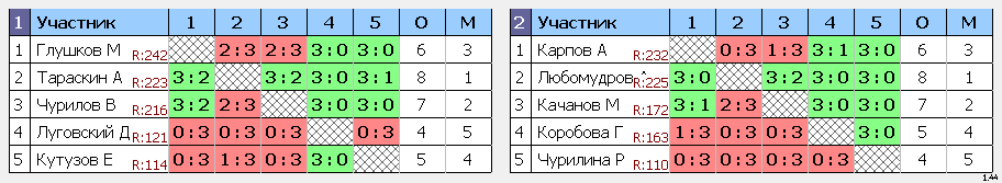 результаты турнира Макс-250