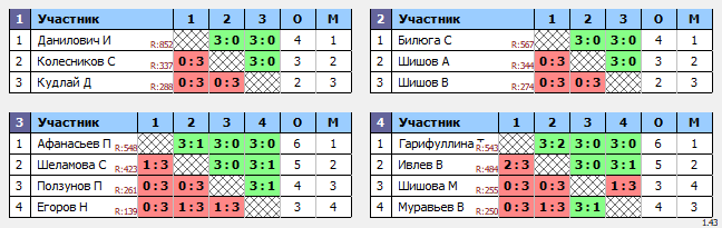 результаты турнира Белые молнии МГУ