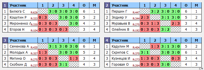 результаты турнира Белые молнии МГУ