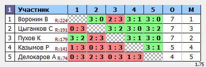 результаты турнира MaX240