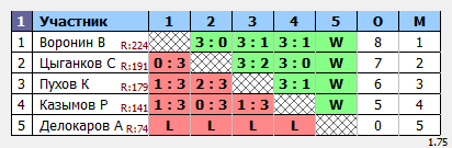 результаты турнира MaX240