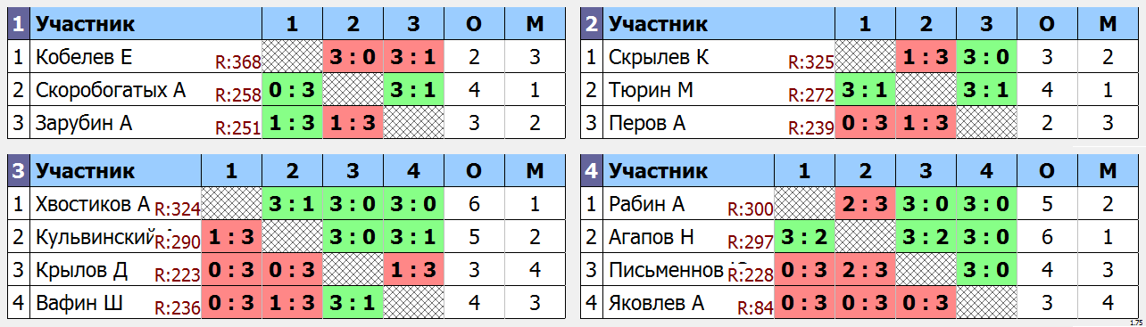 результаты турнира Мытищи-330