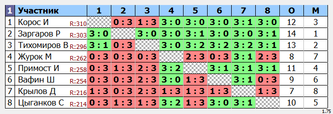 результаты турнира MaX 335