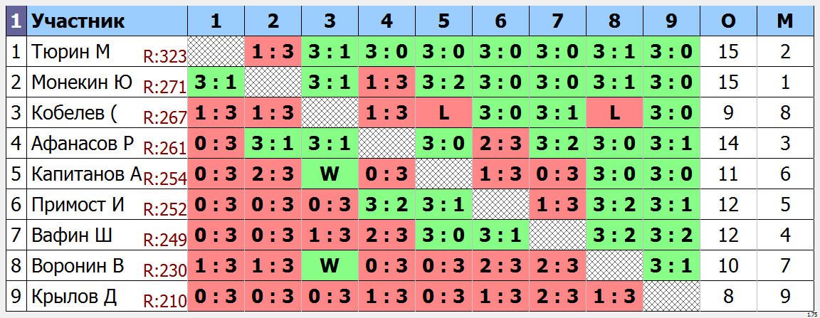 результаты турнира Мытищи-340