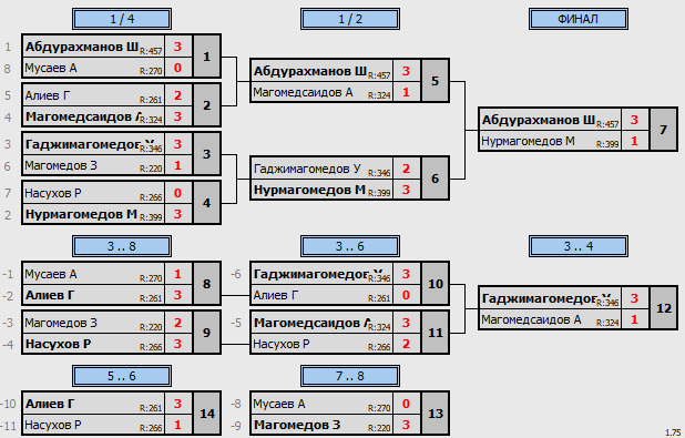 результаты турнира 