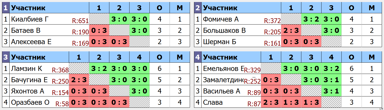 результаты турнира Открытый имени Елены Бачугиной