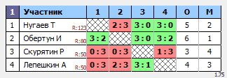 результаты турнира МАКС-315