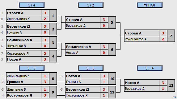 результаты турнира Турнир клуба TTPodolsk. Лига B